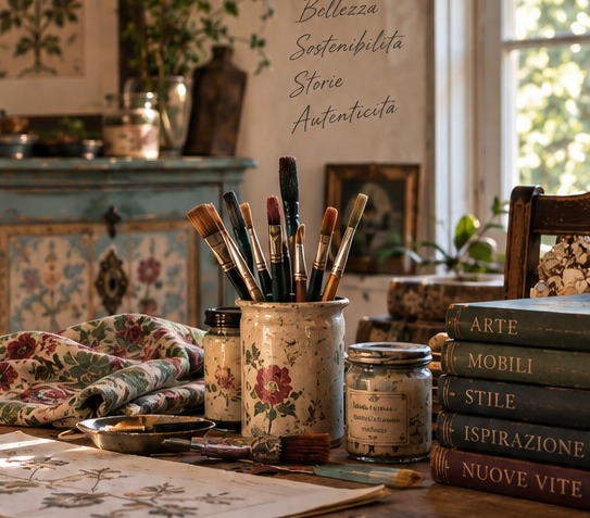 Strumenti, pennelli e materiali di restyling